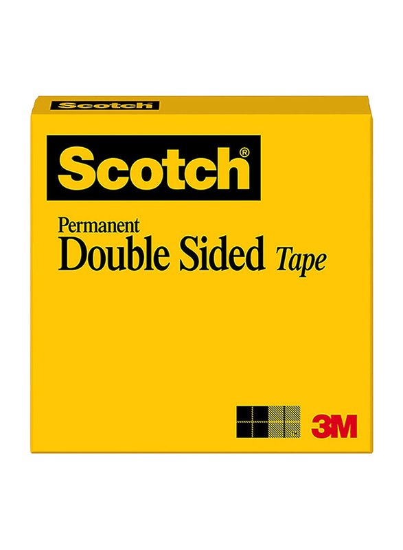 3M Scotch Permanent Double Sided Tape, 19mm x 32.92m, Clear