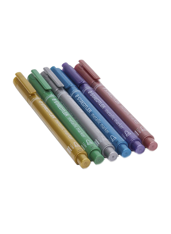Staedtler 6-Piece Metallic Marker Set, Multicolour