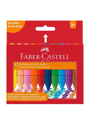 Faber-Castell Jumbo Wax Crayons, 12 Pieces, Multicolour
