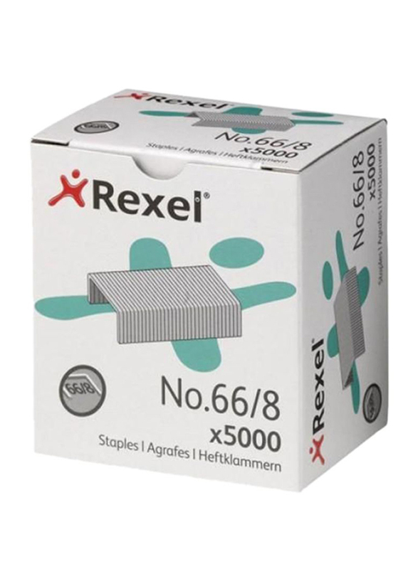 Rexel 5000-Piece Staple Pins, Silver