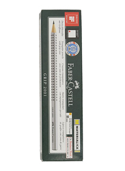 Faber-Castell 12-Piece 2001 HB Grip Pencil Set, Grey