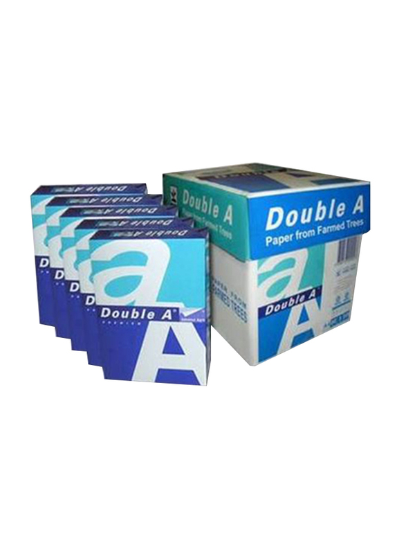 Double A Premium 80GSM Printer Paper, 5 x 100 Sheets, A4 Size, White