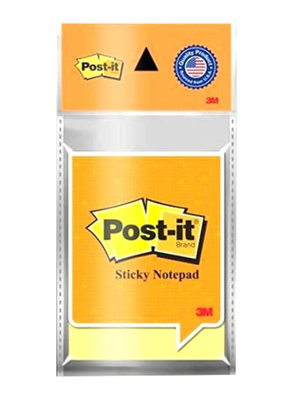 3M Post It Sticky Notes, 51 x 76mm, 100 Sheets, Yellow