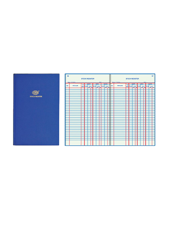 PSI Stock Register Book, 196 Sheets, Blue