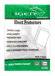 Maxi Sheet Protector, 100 Pieces, A4 Size, Clear