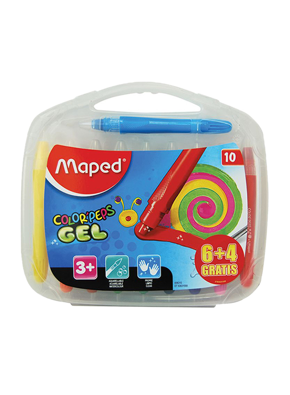 Maped 10-Piece Colour Peps Gel Crayons Set, Multicolour