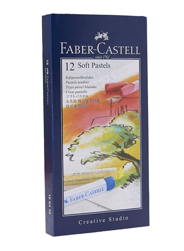 Faber-Castell Soft Pastel Crayons, 12 Pieces, 128312, Multicolor