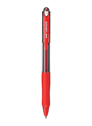 Uniball 12-Piece Laknock Ball Point Pen Set, 1.0mm Red/Clear