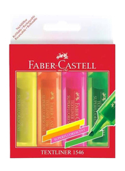 Faber-Castell 4-Piece Chisel Tip Textliner Highlighter Set, Multicolour