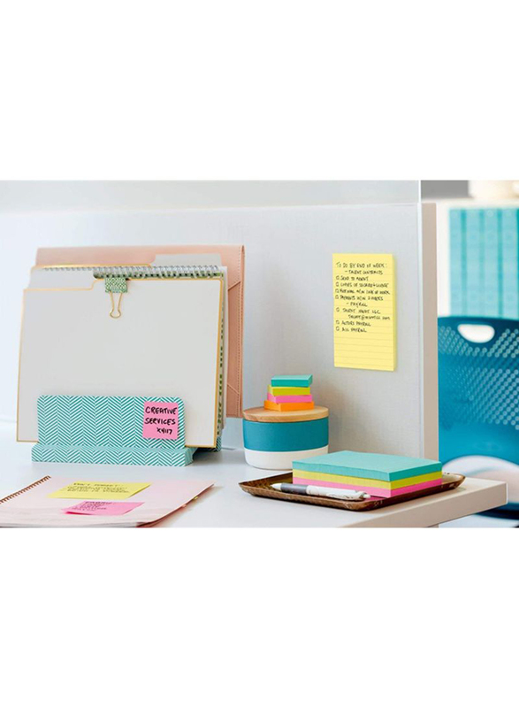 Fantastick Post It Sticky Notes, 4x6 Inch, 90 Pages, Yellow