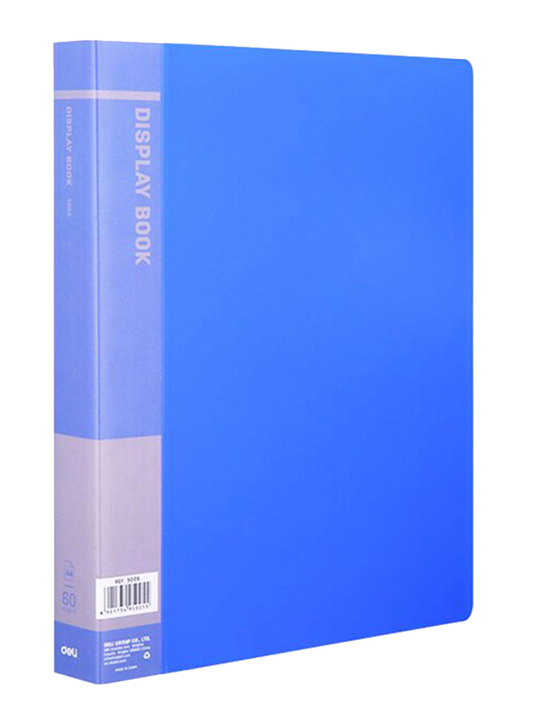 Deli Display Book, 60 Pockets, Blue