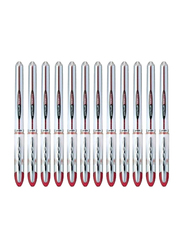 Uniball 12-Piece Vision Elite Fine Ballpoint Pen Set, Red/White