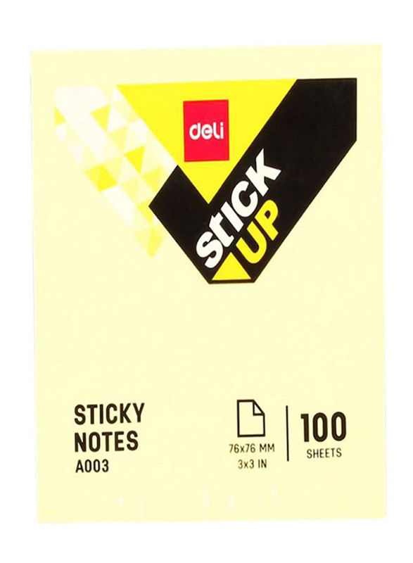 Deli 100-Sheets Sticky Notes Set, Beige