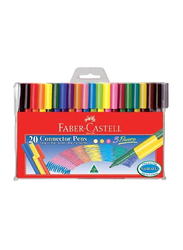 Faber-Castell 20-Piece Connector Pen Set, Multicolour