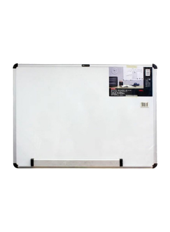 Deli Magnetic White Board with Aluminum Frame, 60 x 90cm, 7854, White