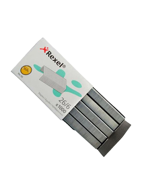 Rexel Staple Pin Set, 1000 Pieces, Grey