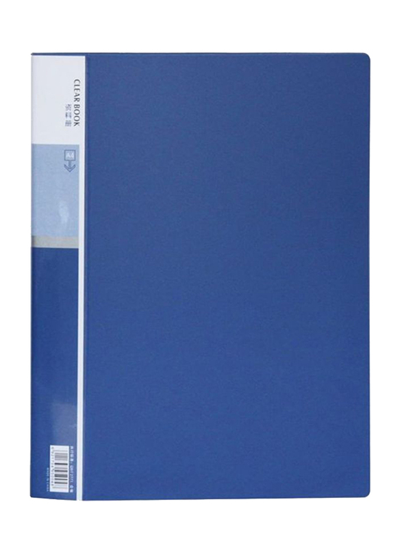Deli Display Book with Antistatic Pocket, Blue/Grey/White