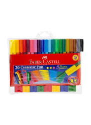 Faber-Castell 20-Piece Connector Colour Marker Pen Set, Multicolour