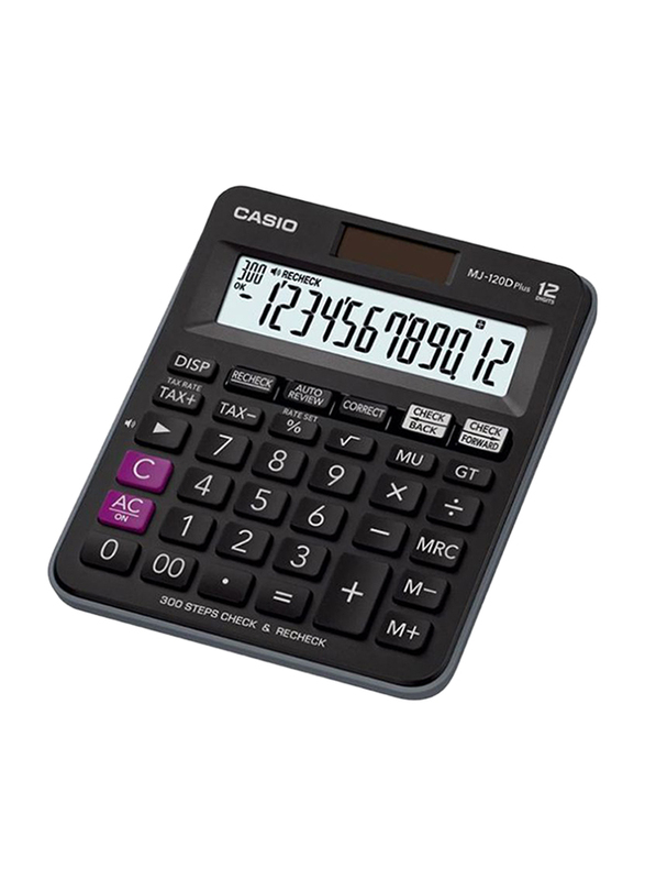 Casio 12-Digit Financial and Business Calculator, MJ-120D Plus, Black