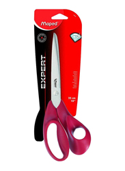 Maped 10-inch Stainless Steel Scissor, Red/Silver
