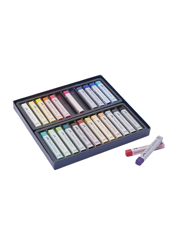 Faber-Castell Soft Pastel Crayons, 24 Pieces, 128324, Multicolor