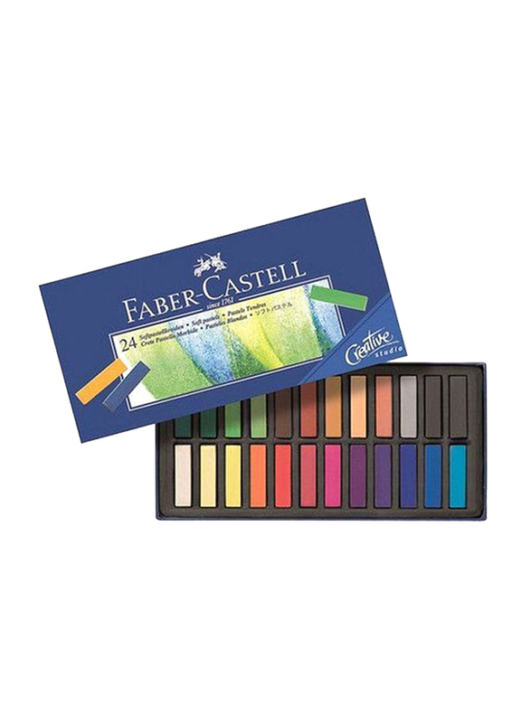 Faber-Castell Soft Pastel Crayons, 24 Pieces, Multicolor