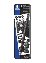 Staedtler 6-Piece Mars Lumograph Pencil Set, Black