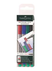 Faber-Castell 4-Piece Multimark 1526 M Marker Pen Set, Multicolour