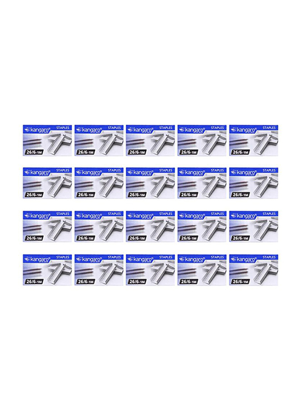 Kangaro Staple Wire Set, 20 Pieces, Silver