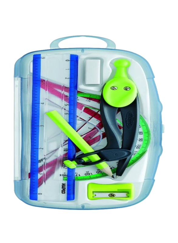 Maped 8-Piece Geometry Set, Clear/Black/Green