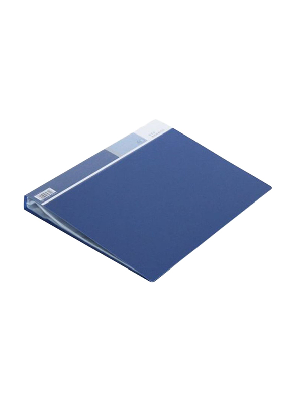 Deli Display Book with Antistatic Pocket, Blue/Grey/White