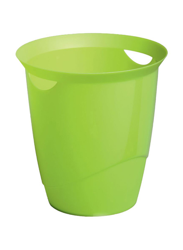 Durable Waste Bin Basket with Handy Handle, Green