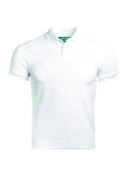 Santhome Secure Anti Microbial Polo Shirt with Dri-Fit Technology for Men, Triple Extra Large, White