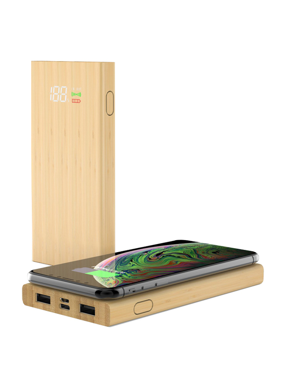 

Memorii 8000mAh 5W Wireless Charging Power Bank with Casing, Brown