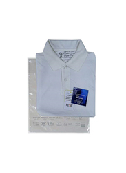 Santhome Short Sleeve Polo Shirt for Men, Small, White