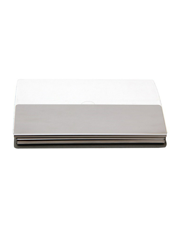 

Giftology Polyurethane Card & ID Case Unisex, White/Silver