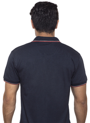 Santhome Tropikana DryNCool Polo Shirt for Men, Small, Navy Blue