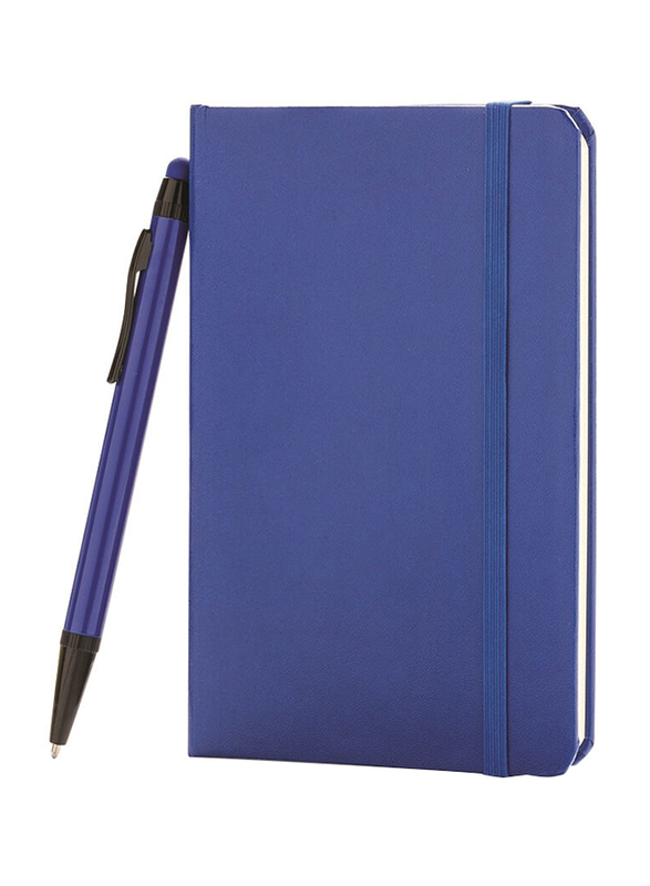 

XD Hard Cover Notebook with Stylus Pen, 144 Sheets, 70 GSM, A6 Size, Blue