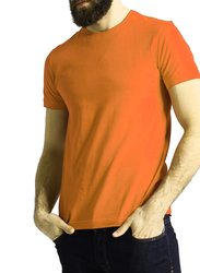 Santhome Bio180 Short Sleeve Crew Neck T-Shirt for Men, Extra Large, Orange