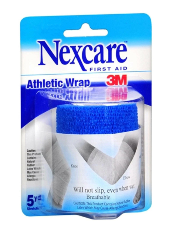 3M Nexcare Athletic Wrap Roll, 5 Yard, Blue