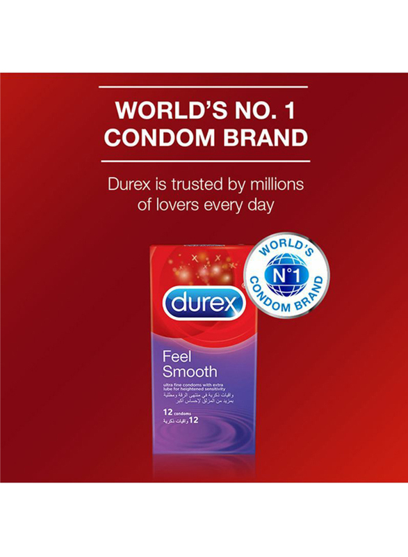 Durex Feel Smooth Elite Condom, 12 Pieces
