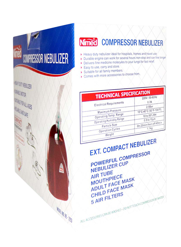 Nimed Compressor Nebulizer, RE723, Red