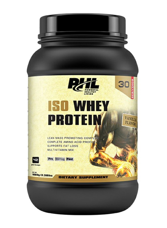 PHL ISO Whey Protein 30 Servings Powder, 1080g, Vanilla