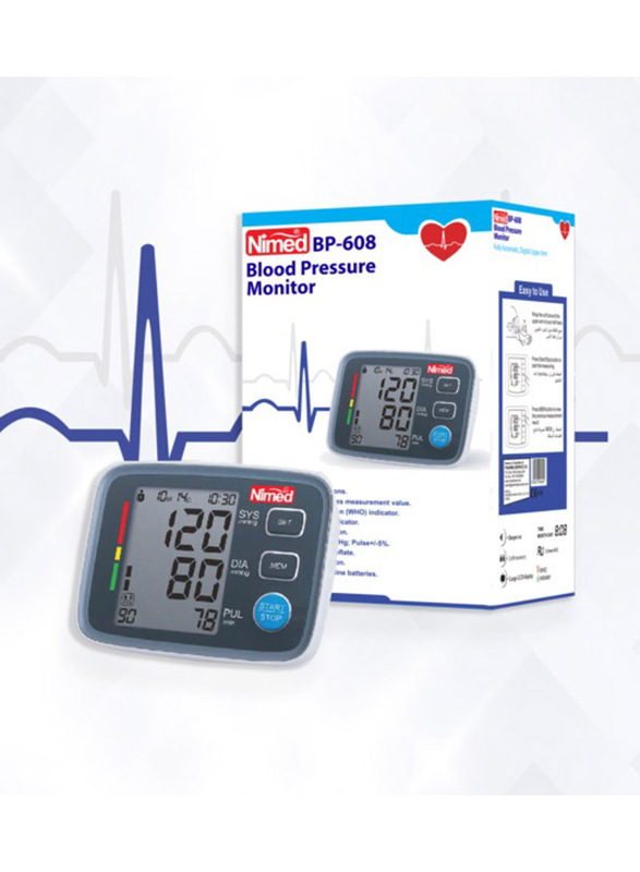 Nimed Fully Automatic Blood Pressure Monitor, BP 608, Black