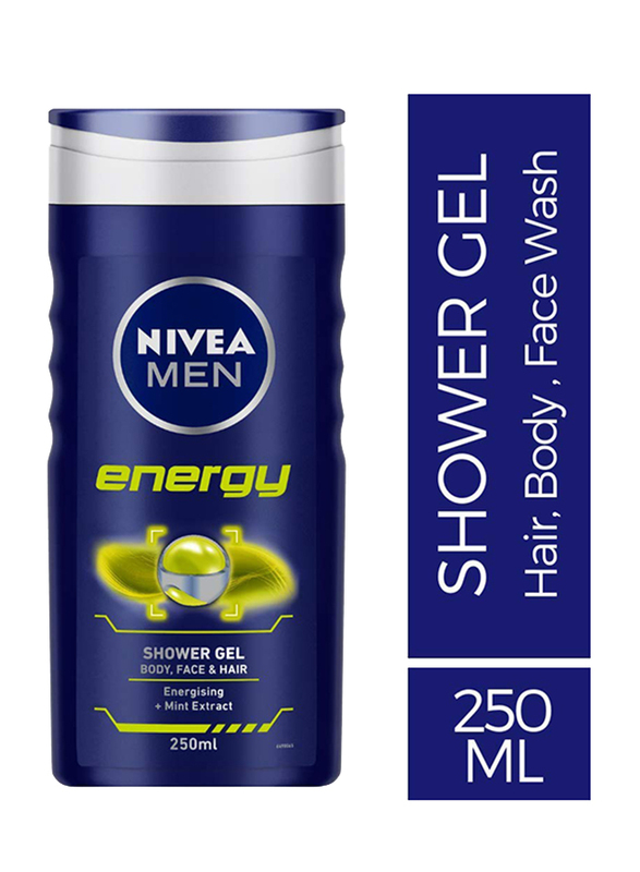 Nivea Men Energy Shower Gel with Mint Extracts, 250ml