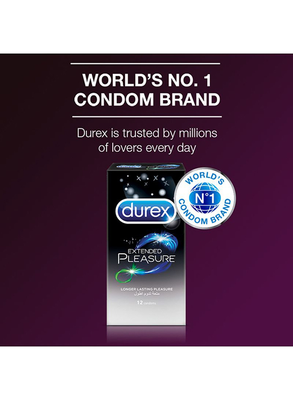 Durex Warming Extended Pleasure Condom, 12 Pieces