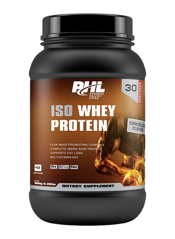 PHL ISO Whey Protein 30 Servings Powder, 1080g, Chocolate