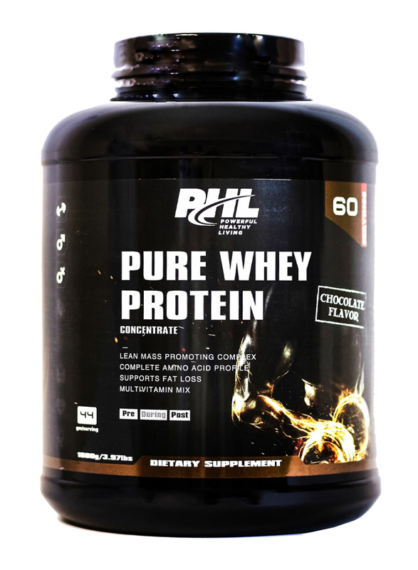 PHL Pure Whey Protein 30 Servings Powder, 1800g, Chocolate