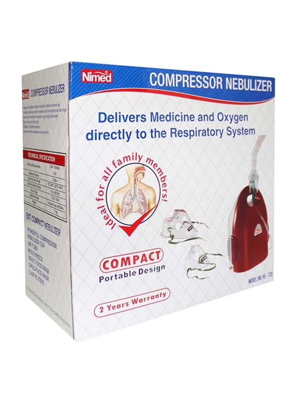 Nimed Compressor Nebulizer, RE723, Red