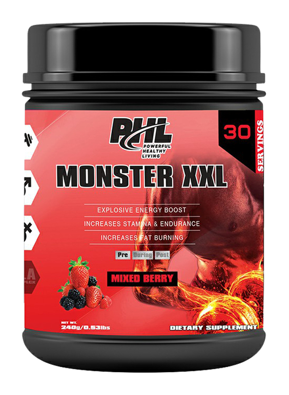 PHL Monster XXL 30 Servings Powder, 240g, Mixed Berry